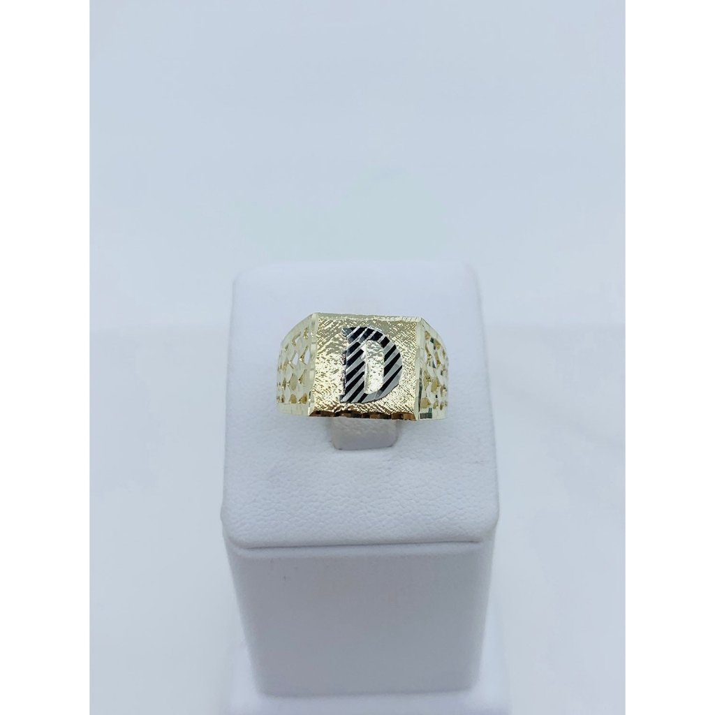 Real 10k Solid Gold Ring Initial